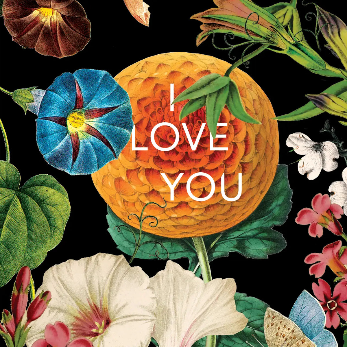i Love You Flowers Valentine Card – Indio Durham