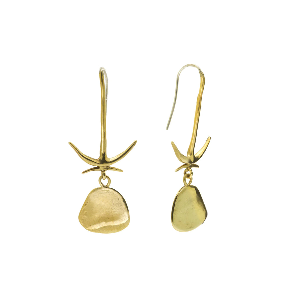 Ariana Boussard-Reifel, bronze earrings, nile long earrings, fashion jewelry