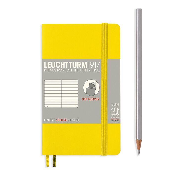 Leuchtturm, lemon, yellow, ruled notebook