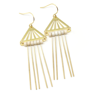 Crafts & Love jewelry, Nora earrings, fun brass earrings