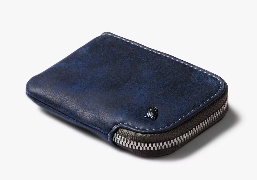 Bellroy card pocket, ocean, leather wallet, zip wallet