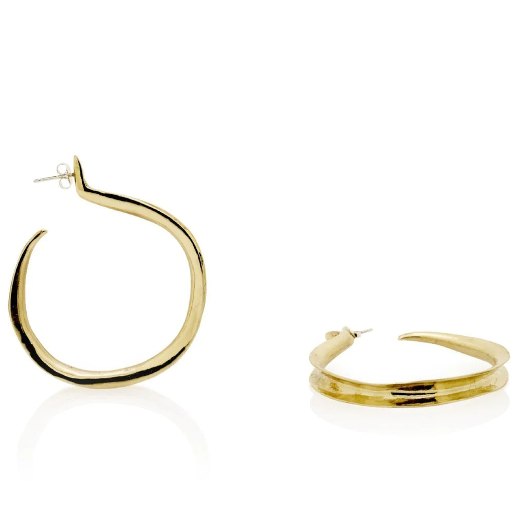Ariana Boussard-Reifel, bronze earrings,kiki hoops, fashion jewelry