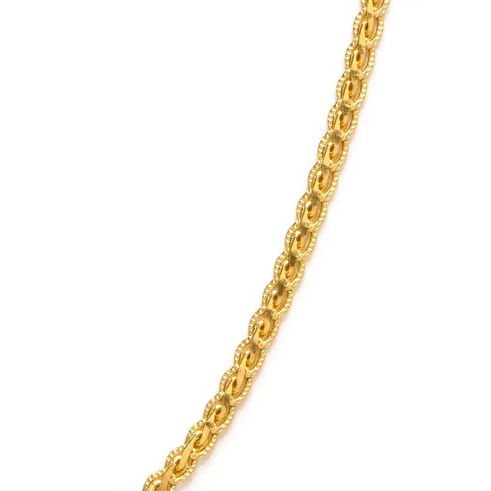 Detail image gold chain on a white background