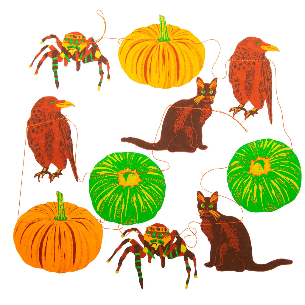 Pumpkins & Cats Paper Garland