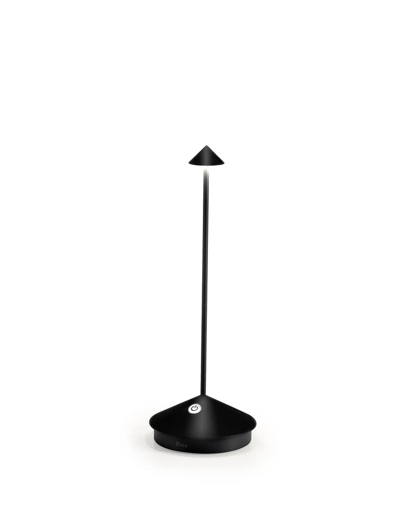 Pina Pro, black, Cordless Lamp, touch on/off, LED table lamp, cordless Indoor or outdoor lamp, rechargeable battery