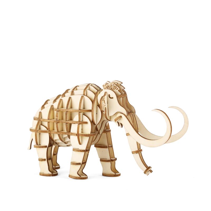 3D wooden puzzle, wooly mammoth