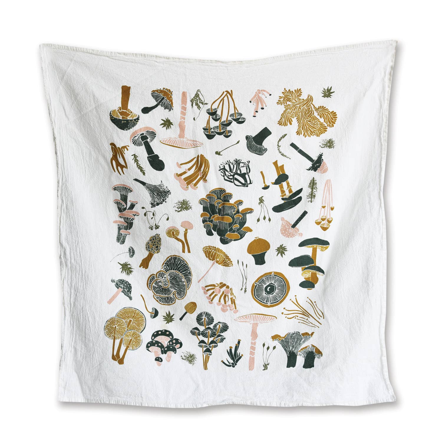 Mushroom Cotton Tea Towel - Navy – Indio Durham
