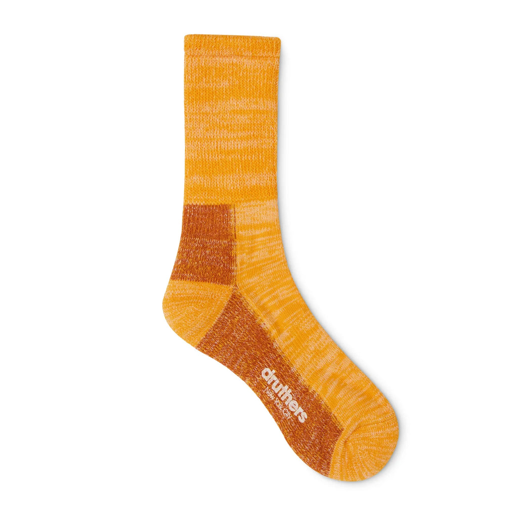 Organic cotton sock, Druthers, 12" boot sock, orange
